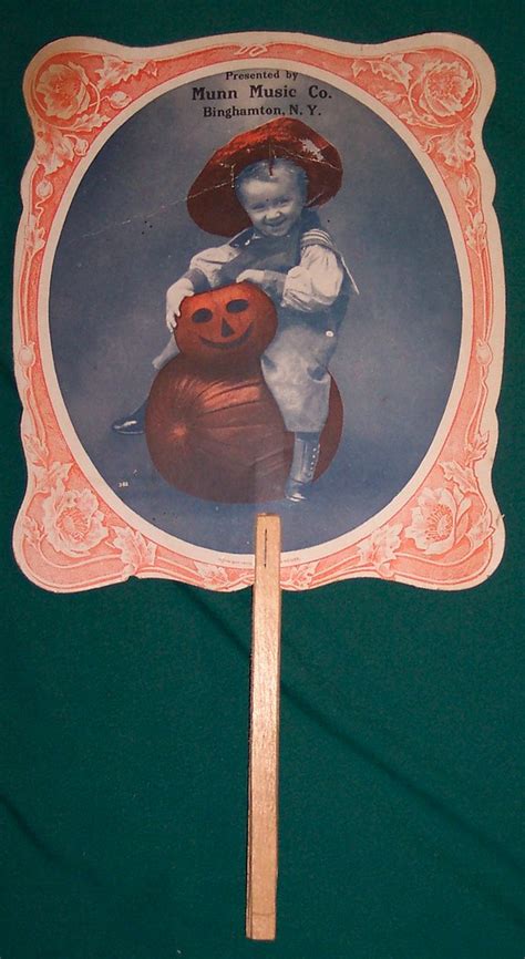 Vintage Halloween Advertising Fan | Neat old fan with a nice… | Flickr