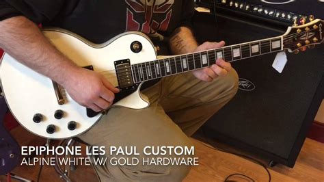 Epiphone Les Paul Custom- Alpine White - YouTube