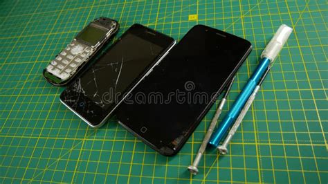 Mobile Phone Repair. Touchscreen Replacement Stock Image - Image of ...