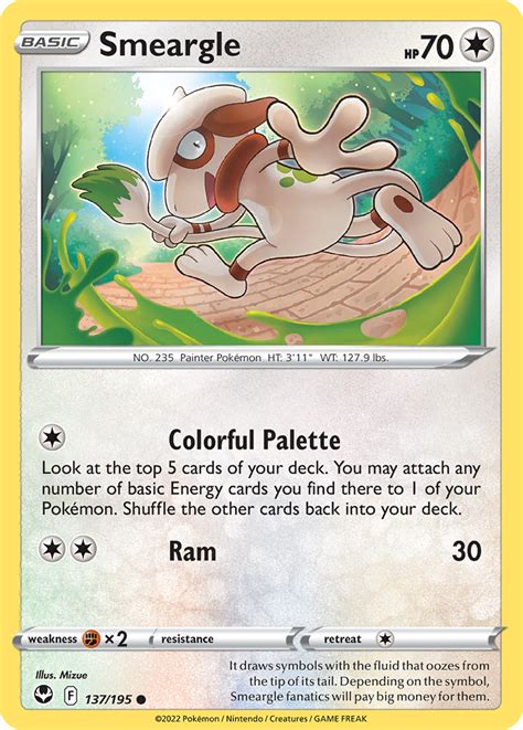 Smeargle Silver Tempest Pokemon Card | Pikawiz