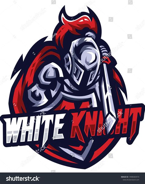 White Knight Mascot Logo Concept Idea Stock Vector (Royalty Free ...