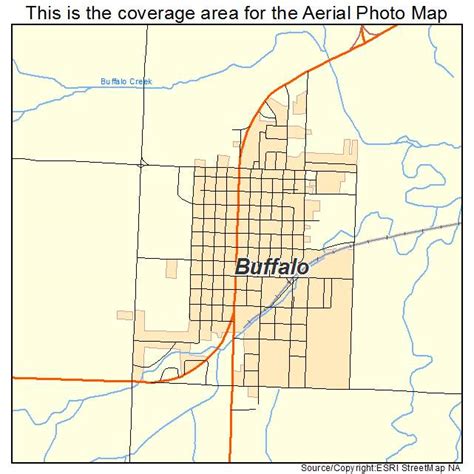 Aerial Photography Map of Buffalo, OK Oklahoma