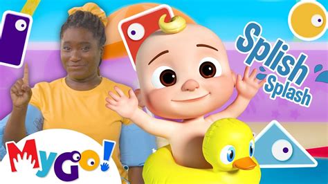 Splish Splash with JJ! | Songs for Kids | Swimming Song | Sign Language with #Cocomelon | MyGo ...