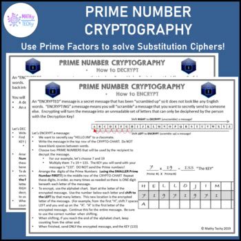 Prime Number Cyrptography CODE BREAKING WITH PRIME FACTORS by Mathy Techy