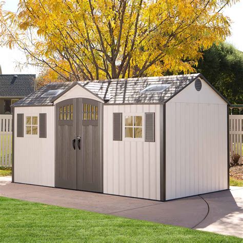 Lifetime Single Entrance 15 x 8 Plastic Shed – Pure Garden Buildings