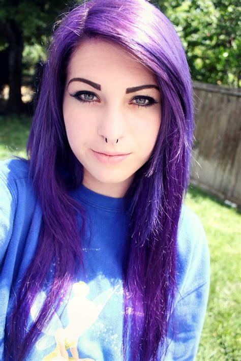 Courtney with purple hair | Lilac hair, Scene hair, Colored hair tumblr