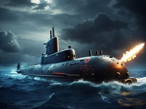 Premium AI Image | Military weapon nuclear submarine war weapon deep sea underwater battleship ...