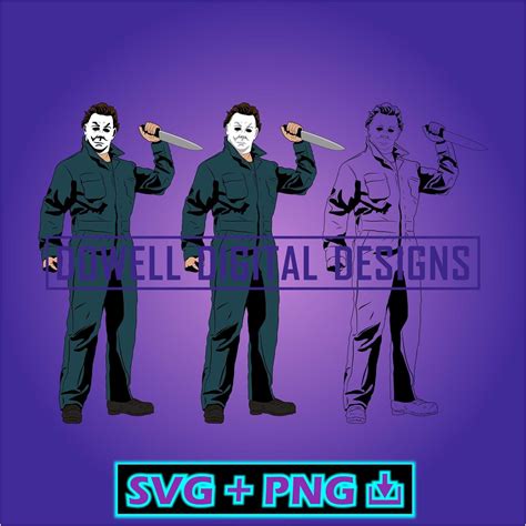 Michael Myers Halloween Horror SVG Instant Download SVG PNG Print, Cut File, Layered Svg for ...