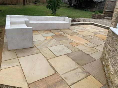 Indian Sandstone Patio with Concrete Seating Area in Cork City - Excel ...