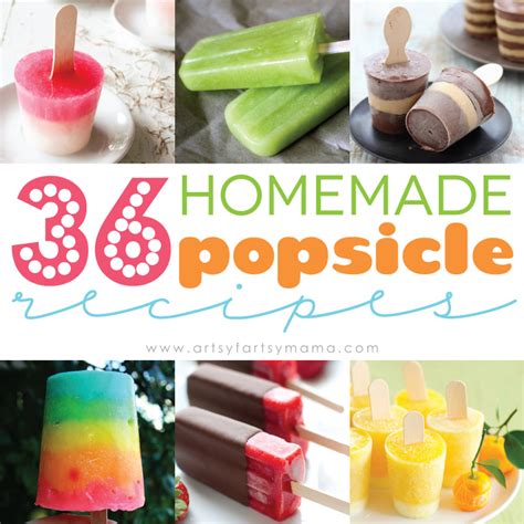 36 Homemade Popsicle Recipes | artsy-fartsy mama