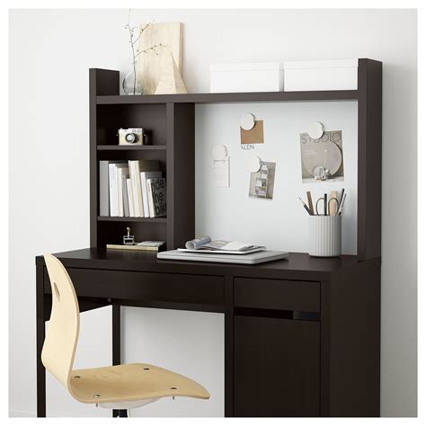 MICKE Add-on unit-high, black-brown, 413/8x255/8" (105x65 cm) - IKEA CA | Ikea micke, Ikea micke ...