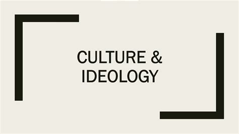 Culture & Ideology - YouTube