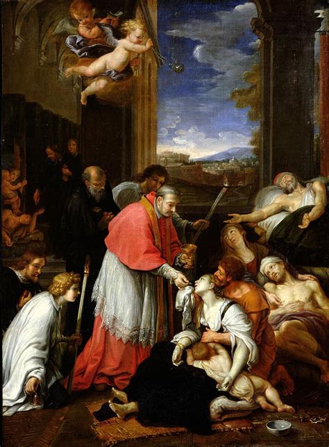 St. Charles Borromeo 1538-84 Administering The Sacrament To Plague ...