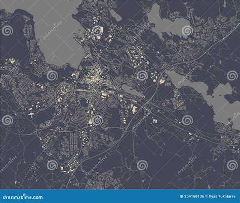 Map of the City of Lahti, Finland Stock Vector - Illustration of grid, street: 234168136