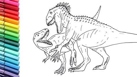 Indoraptor Vs Indominus Rex Coloring Pages You can use our amazing ...