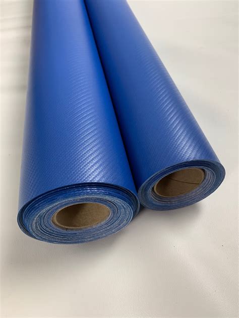 Fabric Crafts Pac Blue Carbon Fiber Marine Vinyl Fabric 30 Ft Outdoor Boat Auto Upholstery 54"