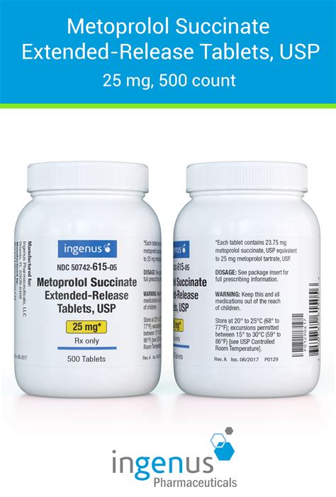 Metoprolol Succinate Extended-Release Tablets, USP – Ingenus Pharmaceutical