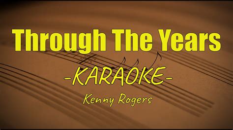 Through The Years - 🎤Karaoke🎤 - YouTube