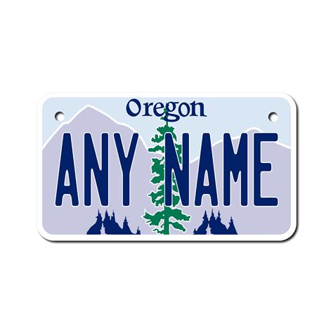 Personalized Oregon 4" X 7" Aluminum License Plate Version 1