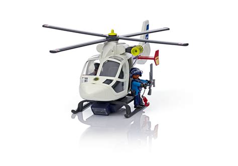 Police Helicopter with LED Searchlight - 6874