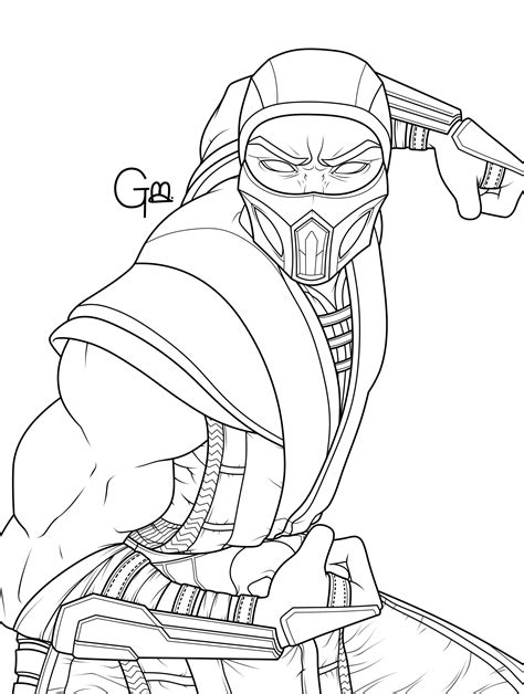 Mortal Kombat Scorpion Vs Sub Zero Drawings