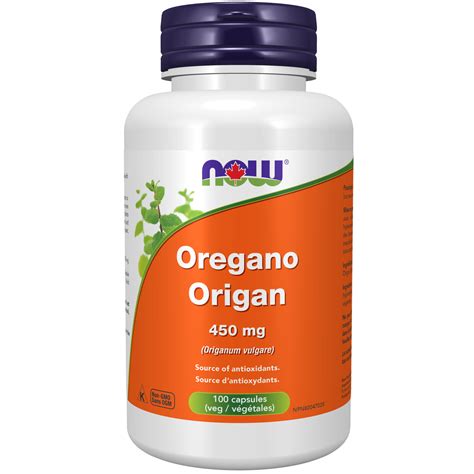 Oregano 450 mg Capsules - Now Foods Canada