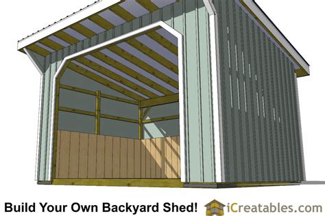 10x16 Run In Shed Plans With Wood Foundation
