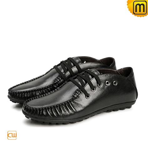 Lace up Leather Driving Shoes for Men CW740083