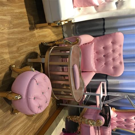 2019 Pink Kids Nail Salon Spa Equipment Furniture Manicure Pedicure Set Spa Chair With Bowl ...