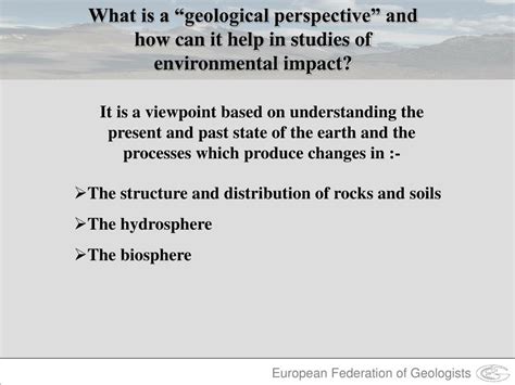 PPT - The role of geology In Environmental Impact Assessments (EIAs ...