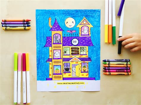 A Ghost Hunt - Halloween Painting with Free Printable - Creating Creatives