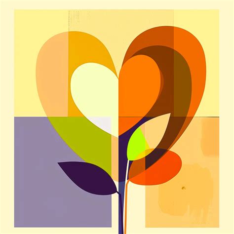 Abstract Flower Heart Art Print Free Stock Photo - Public Domain Pictures
