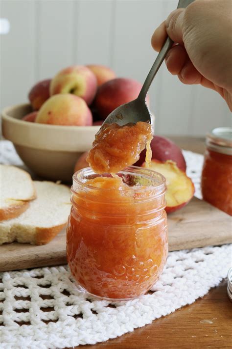 Canned Peach Low-Sugar Jam with Ball® Canning — Under A Tin Roof™ | Peach jam recipe, Canned ...