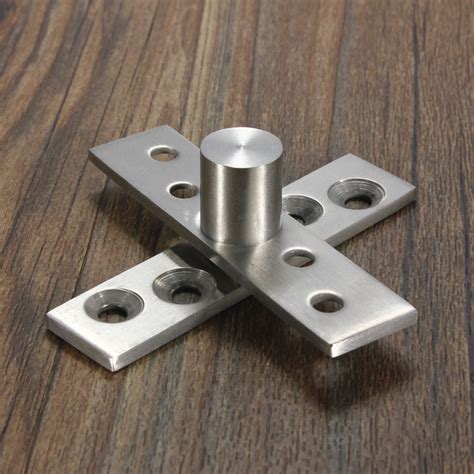 2pcs 360 Degree Door Pivot Hinge Hardware Silver 74mm Length | Alexnld.com