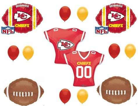 CHIEFS Football 13 PIECES Birthday Party Balloons Decoration | Etsy