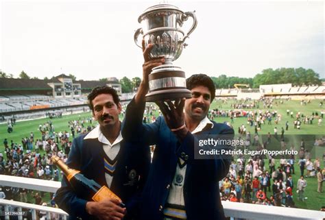 World Cup Final 1983 Kapil Dev Mohinder Amarnath with the World Cup ...