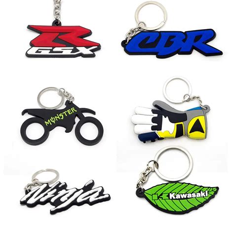 Rubber Motorcycle Accessories Moto KeyChain KeyRing keyHolder llavero Chaveiro FOR Kawasaki ...