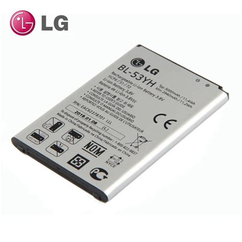 Original LG BL 53YH Battery for LG Optimus G3 D830 D855 LS990 VS985 F400 LG G3 D850 D851 3000mAh ...