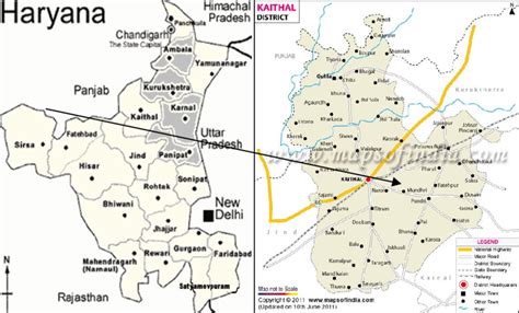 Map of Haryana showing district Kaithal. | Download Scientific Diagram