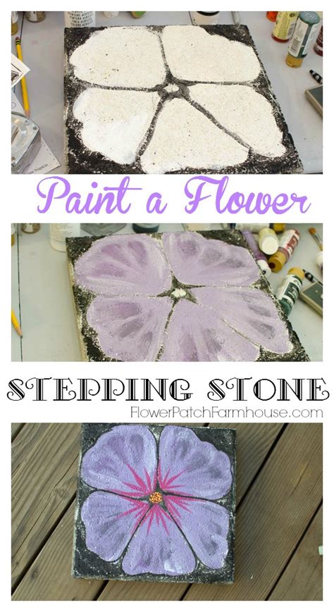 Paint a Stepping Stone Flower - Flower Patch Farmhouse