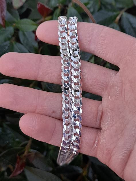 Heavy Silver Curb Link Chain- 20 inch – silverhollowjewellery