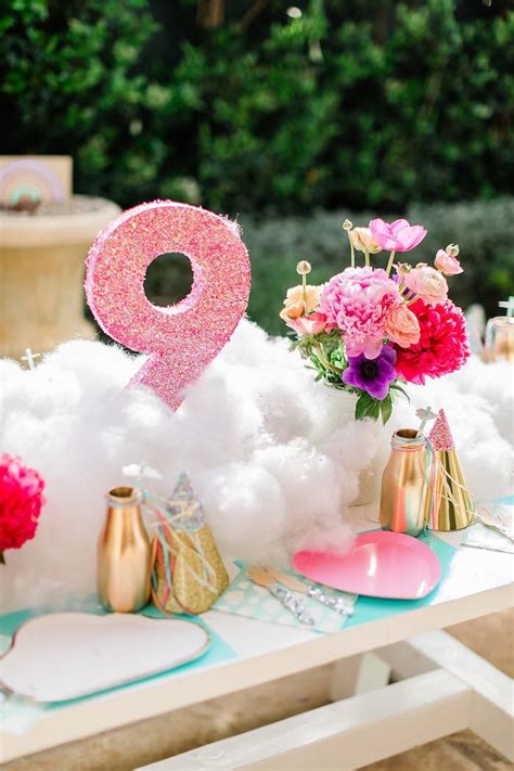 Kara's Party Ideas "Cloud Nine" Rainbow 9th Birthday Party | Kara's ...