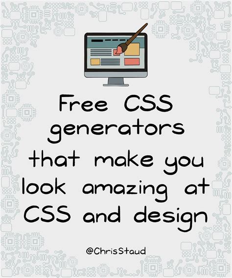 Chris Staudinger on Twitter: "Free CSS generators that make you look amazing at web development ...