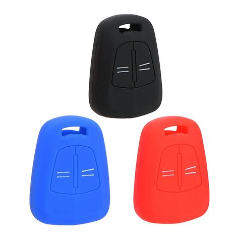 Silicone Key Case For Car 3 Colors Auto Key Cover For Vauxhall Opel Corsa Agila Meriva 2 Button ...