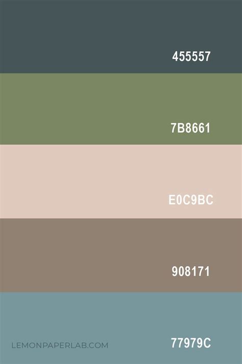 Earth Tones Color Palette | Green brown palette, Earth colour palette ...