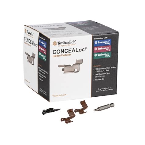 TimberTech CONCEALoc 1.625-in Matte Brown Hidden Deck Fastener (175-Pack) at Lowes.com