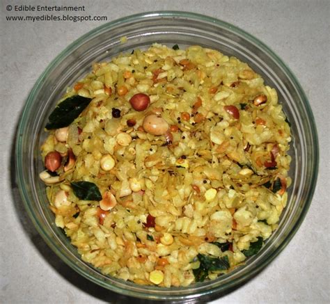 Edible Entertainment: Poha Chivda (Crispy Rice Flakes Snack)