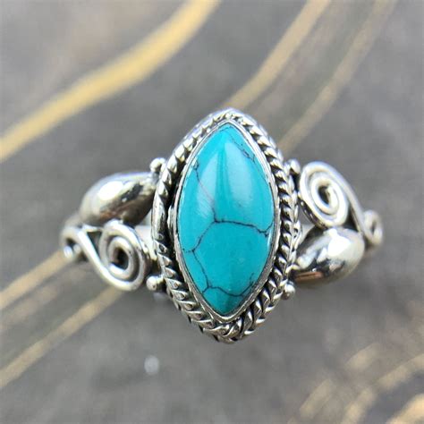 Amazing Turquoise Ring, 925 Sterling Silver Ring, Silver Ring, Handmade ...