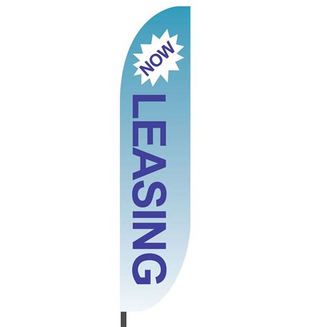 Now Leasing Flags - Now Leasing Feather Flag Design 01 | Lush Banners