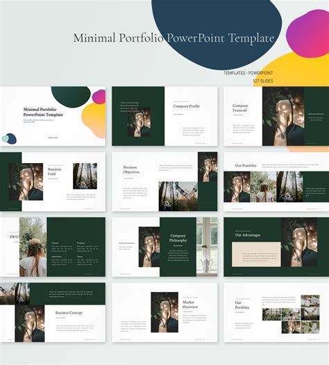 Minimal Portfolio PowerPoint Template - Download PowerPoint | Powerpoint design templates ...